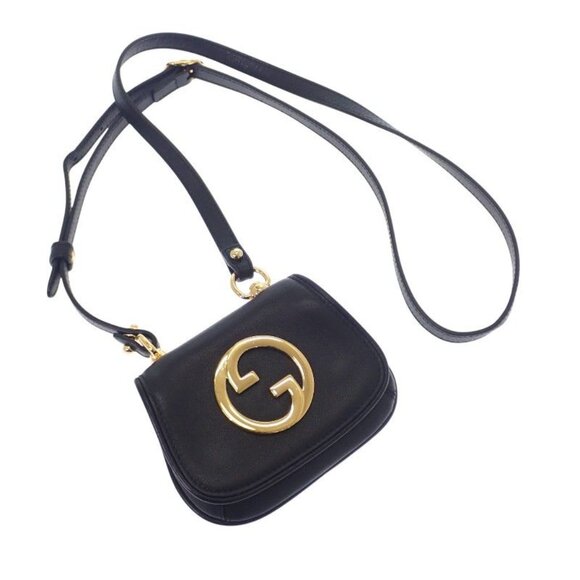 Gucci Blondie Card Case Leather Black Gold Hardware - Picture 3 of 10